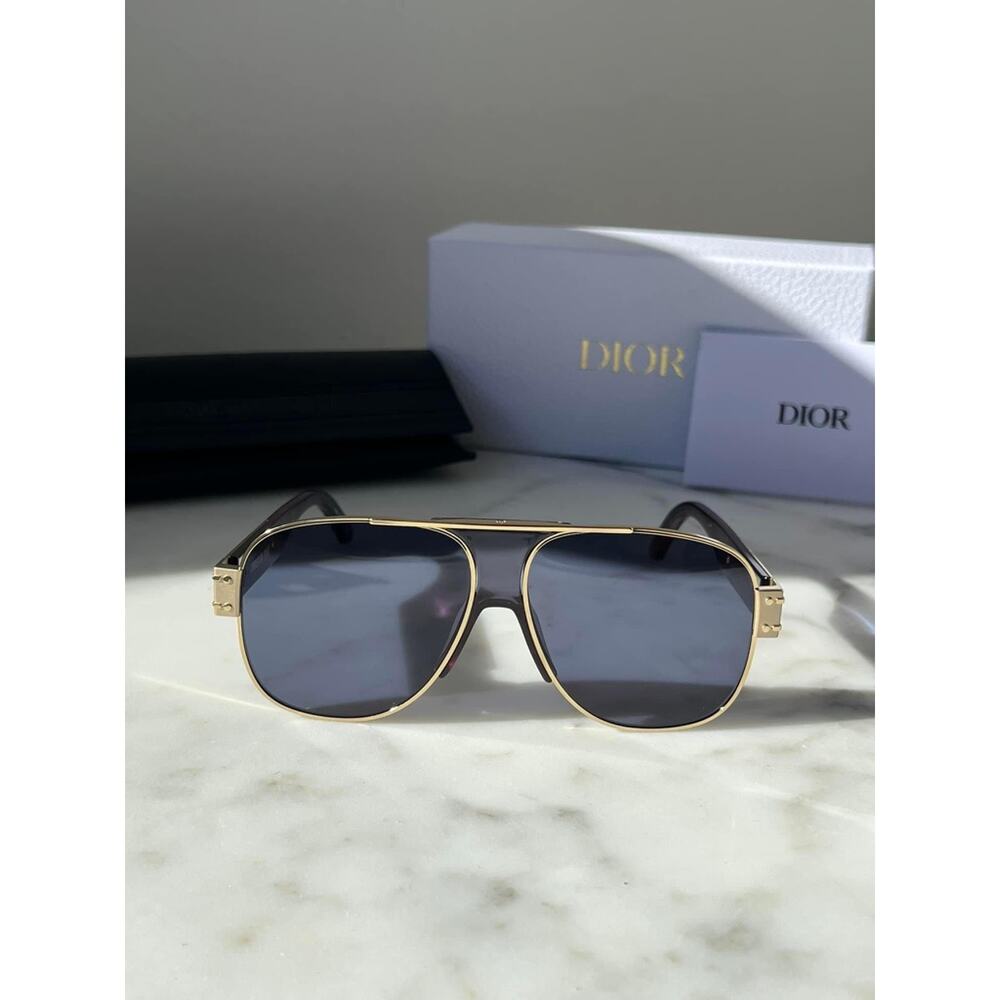 NEW Dior Signature A3U Aviator Oversized Sunglasses Blue - Picture 3 of 9